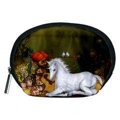 Cute Fairy With Unicorn Foal Accessory Pouch (medium) by FantasyWorld7