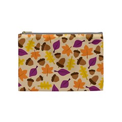 Acorn Leaves Pattern Cosmetic Bag (medium) by HermanTelo