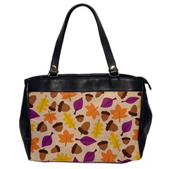 Acorn Leaves Pattern Oversize Office Handbag by HermanTelo