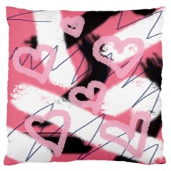 Heart Abstract Large Flano Cushion Case (one Side) by snowwhitegirl