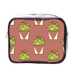 Cactus Pattern Background Texture Mini Toiletries Bag (one Side) by HermanTelo