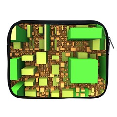 Blocks Cubes Green Apple Ipad 2/3/4 Zipper Cases by HermanTelo