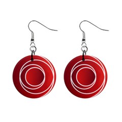 Circles Red Mini Button Earrings by HermanTelo
