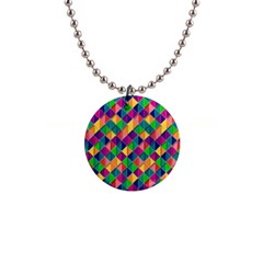 Geometric Triangle 1  Button Necklace by HermanTelo