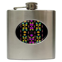 Roses As Lotus Flowers Decorative Hip Flask (6 Oz) by pepitasart