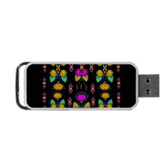 Roses As Lotus Flowers Decorative Portable Usb Flash (two Sides) by pepitasart
