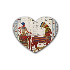 Egyptian Tutunkhamun Pharaoh Design Heart Coaster (4 Pack)  by Sapixe
