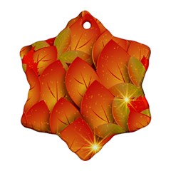 Pattern Texture Leaf Ornament (snowflake) by HermanTelo