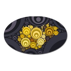 Retro Color Style Oval Magnet by HermanTelo