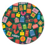 Presents Gifts Background Colorful Magnet 5  (Round)