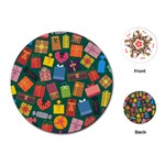 Presents Gifts Background Colorful Playing Cards (Round)