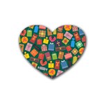 Presents Gifts Background Colorful Heart Coaster (4 pack) 