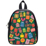 Presents Gifts Background Colorful School Bag (Small)