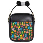 Presents Gifts Background Colorful Girls Sling Bag