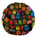 Presents Gifts Background Colorful Large 18  Premium Round Cushions