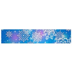Snowflake Background Blue Purple Small Flano Scarf by HermanTelo