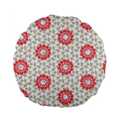 Stamping Pattern Red Standard 15  Premium Flano Round Cushions by HermanTelo