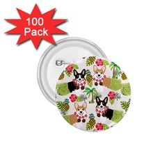 Corgis Hula Pattern 1 75  Buttons (100 Pack)  by Sapixe