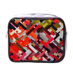 Maze Mazes Fabric Fabrics Color Mini Toiletries Bag (one Side) by Sapixe