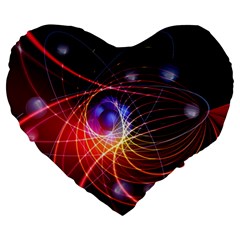 Physics Quantum Physics Particles Large 19  Premium Heart Shape Cushions by Sapixe