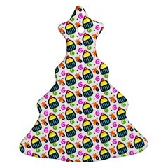 Sweet Dessert Food Cake Pattern Ornament (christmas Tree)  by HermanTelo