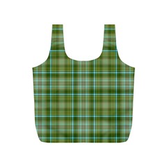 Vintage Green Plaid Full Print Recycle Bag (s) by HermanTelo