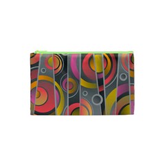 Abstract Colorful Background Grey Cosmetic Bag (xs) by Bajindul