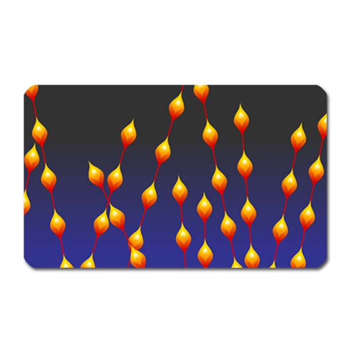 Flower Buds Floral Night Magnet (Rectangular)