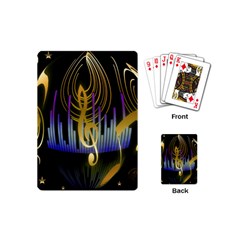 Background Level Clef Note Music Playing Cards (mini) by Bajindul