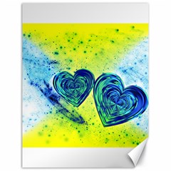 Heart Emotions Love Blue Canvas 18  X 24  by Bajindul