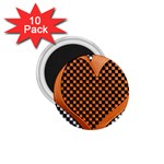 Heart Chess Board Checkerboard 1.75  Magnets (10 pack)  Front