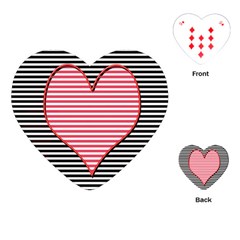 Heart Stripes Symbol Striped Playing Cards (heart) by Bajindul