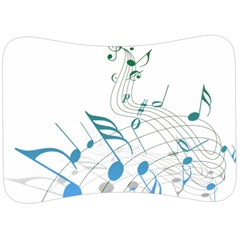 Music Notes Velour Seat Head Rest Cushion by Bajindul