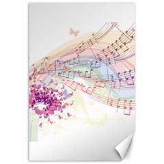 Music Notes Abstract Canvas 24  X 36  by Bajindul
