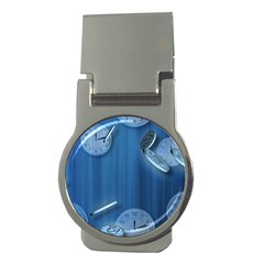 Time Clock Watch Hours Money Clips (round)  by Bajindul