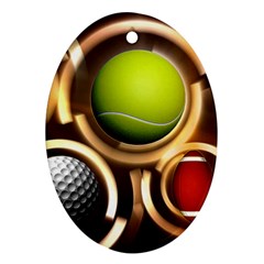 Sport Ball Tennis Golf Football Ornament (oval) by Bajindul
