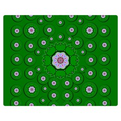 Stars Of Bleeding Hearts In Green Double Sided Flano Blanket (medium) 