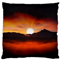 Sunset Sun Light Landscape Standard Flano Cushion Case (two Sides) by Pakrebo