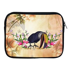 Funny Coutan With Flowers Apple Ipad 2/3/4 Zipper Cases by FantasyWorld7