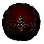 Wonderful Decorative Celtic Knot Large 18  Premium Flano Round Cushions