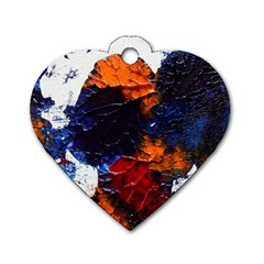 Falling Leaves Dog Tag Heart (two Sides) by WILLBIRDWELL