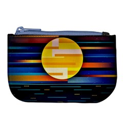 Background Abstract Horizon Large Coin Purse by Pakrebo