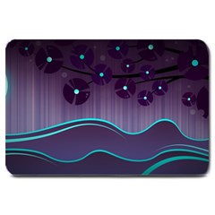 Scenery Sea Full Moon Stylized Large Doormat  by Pakrebo