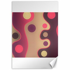 Background Wavy Pinks Bright Canvas 12  X 18  by Pakrebo