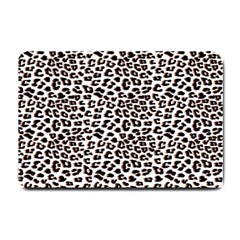 3d Leopard Print Black Brown Small Doormat  by LoolyElzayat