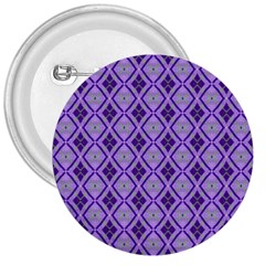 Argyle Large Purple Pattern 3  Buttons by BrightVibesDesign