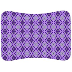 Argyle Large Purple Pattern Velour Seat Head Rest Cushion by BrightVibesDesign