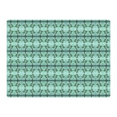 Cute Flowers Vines Pattern Pastel Green Double Sided Flano Blanket (mini)  by BrightVibesDesign