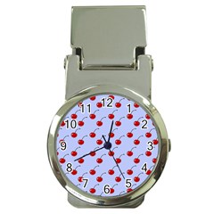 Kawaii Cherries Blue Pattern Money Clip Watches by snowwhitegirl