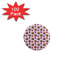 Doll And Cherries Pattern 1  Mini Magnets (100 Pack)  by snowwhitegirl